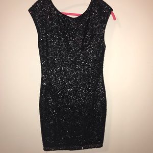 NWT Mini Black Sequined Dress